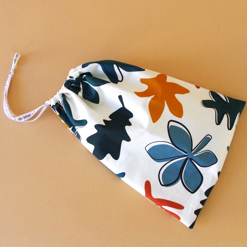 pochette forêt, motif feuilles