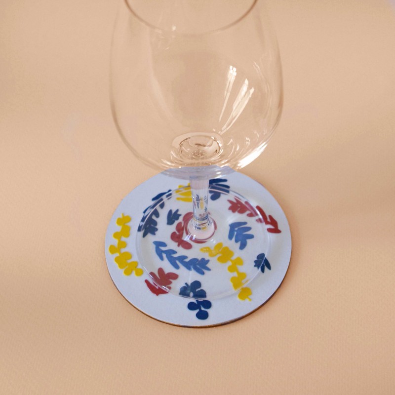 dessous de verre fleurs