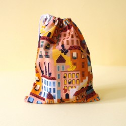 pochette rangement orange