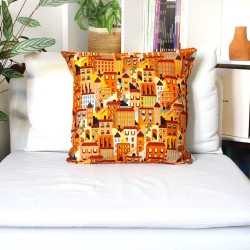 Coussin 50 cm orange collection Mon Toit
