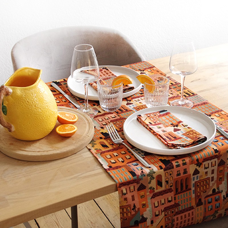 chemin de table orange collection Mon Toit