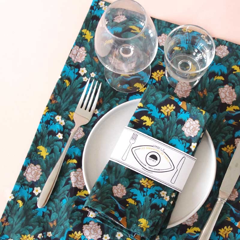 lot de deux serviettes de table