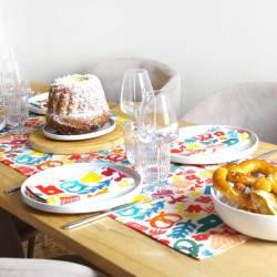 chemin de table coloré pop