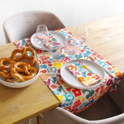 serviette de table tissu colorée