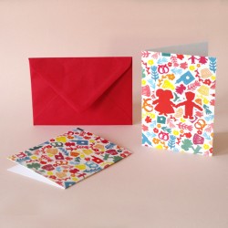 Carte de voeux avec enveloppe Alsace Pop