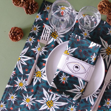 Linge de table -  Le Grand Dauphin - Corail lot de 2
