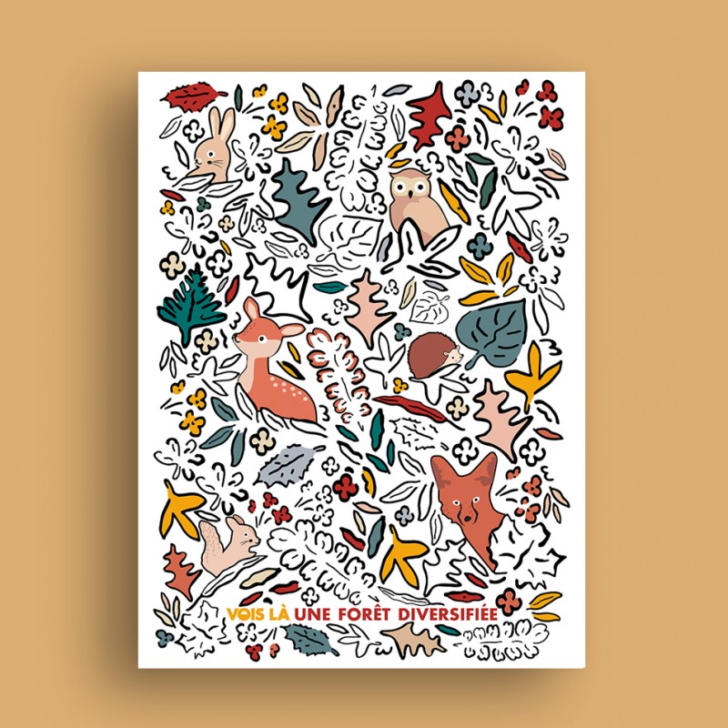 Affiche Une Forêt Diversifiée - Enfant