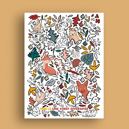 Affiche Une Forêt Diversifiée - Enfant