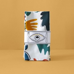 serviettes de table coton motif foret